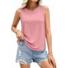 image:imagePRETTYGARDEN Tank Tops for Women 2026 Summer Sleeveless Wide Strap Tops Spring Fashion Casual Flowy Loose Fit Workout ShirtsPink