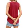 image:imagePRETTYGARDEN Tank Tops for Women 2026 Summer Sleeveless Wide Strap Tops Spring Fashion Casual Flowy Loose Fit Workout ShirtsRed