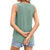 image:imagePRETTYGARDEN Tank Tops for Women 2026 Summer Sleeveless Wide Strap Tops Spring Fashion Casual Flowy Loose Fit Workout ShirtsSage Green