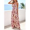 image:imagePRETTYGARDEN Women Summer Floral Maxi Dress 2026 Spirng Spaghetti Strap Mesh Boho Sundress Party Beach Vacation Long DressesFloral Brown Beige