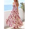 image:imagePRETTYGARDEN Women Summer Floral Maxi Dress 2026 Spirng Spaghetti Strap Mesh Boho Sundress Party Beach Vacation Long DressesFloral Brown Beige