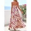 image:imagePRETTYGARDEN Women Summer Floral Maxi Dress 2026 Spirng Spaghetti Strap Mesh Boho Sundress Party Beach Vacation Long DressesFloral Brown Beige