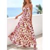image:imagePRETTYGARDEN Women Summer Floral Maxi Dress 2026 Spirng Spaghetti Strap Mesh Boho Sundress Party Beach Vacation Long DressesFloral Brown Beige
