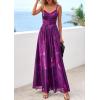 image:imagePRETTYGARDEN Women Summer Floral Maxi Dress 2026 Spirng Spaghetti Strap Mesh Boho Sundress Party Beach Vacation Long DressesFloral Purple