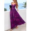 image:imagePRETTYGARDEN Women Summer Floral Maxi Dress 2026 Spirng Spaghetti Strap Mesh Boho Sundress Party Beach Vacation Long DressesFloral Purple