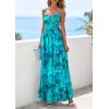 image:imagePRETTYGARDEN Women Summer Floral Maxi Dress 2026 Spirng Spaghetti Strap Mesh Boho Sundress Party Beach Vacation Long DressesGreen Floral