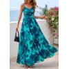 image:imagePRETTYGARDEN Women Summer Floral Maxi Dress 2026 Spirng Spaghetti Strap Mesh Boho Sundress Party Beach Vacation Long DressesLake Blue Floral