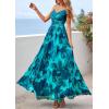 image:imagePRETTYGARDEN Women Summer Floral Maxi Dress 2026 Spirng Spaghetti Strap Mesh Boho Sundress Party Beach Vacation Long DressesLake Blue Floral