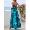 image:imagePRETTYGARDEN Women Summer Floral Maxi Dress 2026 Spirng Spaghetti Strap Mesh Boho Sundress Party Beach Vacation Long DressesLake Blue Floral