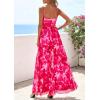 image:imagePRETTYGARDEN Women Summer Floral Maxi Dress 2026 Spirng Spaghetti Strap Mesh Boho Sundress Party Beach Vacation Long DressesPink Floral