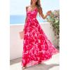 image:imagePRETTYGARDEN Women Summer Floral Maxi Dress 2026 Spirng Spaghetti Strap Mesh Boho Sundress Party Beach Vacation Long DressesPink Floral