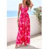 image:imagePRETTYGARDEN Women Summer Floral Maxi Dress 2026 Spirng Spaghetti Strap Mesh Boho Sundress Party Beach Vacation Long DressesPink Floral
