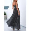 image:imagePRETTYGARDEN Women Summer Floral Maxi Dress 2026 Spirng Spaghetti Strap Mesh Boho Sundress Party Beach Vacation Long DressesPolka Dot Black White