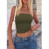 image:imagePRETTYGARDEN Women Tube Tops Strapless Going Out Top 2026 Spring Fashion Y2K Summer Bandeau Shirt Beach Vacation ClothesArmy Green