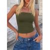 image:imagePRETTYGARDEN Women Tube Tops Strapless Going Out Top 2026 Spring Fashion Y2K Summer Bandeau Shirt Beach Vacation ClothesArmy Green
