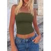 image:imagePRETTYGARDEN Women Tube Tops Strapless Going Out Top 2026 Spring Fashion Y2K Summer Bandeau Shirt Beach Vacation ClothesArmy Green