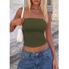 image:imagePRETTYGARDEN Women Tube Tops Strapless Going Out Top 2026 Spring Fashion Y2K Summer Bandeau Shirt Beach Vacation ClothesArmy Green