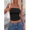 image:imagePRETTYGARDEN Women Tube Tops Strapless Going Out Top 2026 Spring Fashion Y2K Summer Bandeau Shirt Beach Vacation ClothesBlack