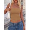 image:imagePRETTYGARDEN Women Tube Tops Strapless Going Out Top 2026 Spring Fashion Y2K Summer Bandeau Shirt Beach Vacation ClothesCamel
