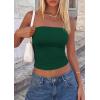 image:imagePRETTYGARDEN Women Tube Tops Strapless Going Out Top 2026 Spring Fashion Y2K Summer Bandeau Shirt Beach Vacation ClothesDark Green