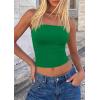 image:imagePRETTYGARDEN Women Tube Tops Strapless Going Out Top 2026 Spring Fashion Y2K Summer Bandeau Shirt Beach Vacation ClothesGreen