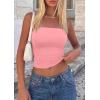 image:imagePRETTYGARDEN Women Tube Tops Strapless Going Out Top 2026 Spring Fashion Y2K Summer Bandeau Shirt Beach Vacation ClothesPink