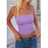 image:imagePRETTYGARDEN Women Tube Tops Strapless Going Out Top 2026 Spring Fashion Y2K Summer Bandeau Shirt Beach Vacation ClothesPurple