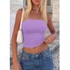 image:imagePRETTYGARDEN Women Tube Tops Strapless Going Out Top 2026 Spring Fashion Y2K Summer Bandeau Shirt Beach Vacation ClothesPurple