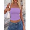 image:imagePRETTYGARDEN Women Tube Tops Strapless Going Out Top 2026 Spring Fashion Y2K Summer Bandeau Shirt Beach Vacation ClothesPurple