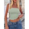 image:imagePRETTYGARDEN Women Tube Tops Strapless Going Out Top 2026 Spring Fashion Y2K Summer Bandeau Shirt Beach Vacation ClothesSage Green