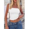 image:imagePRETTYGARDEN Women Tube Tops Strapless Going Out Top 2026 Spring Fashion Y2K Summer Bandeau Shirt Beach Vacation ClothesWhite