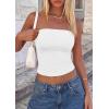 image:imagePRETTYGARDEN Women Tube Tops Strapless Going Out Top 2026 Spring Fashion Y2K Summer Bandeau Shirt Beach Vacation ClothesWhite