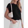 image:imagePRETTYGARDEN Womens 2026 Spring Fashion Sweater Vest Business Casual Crochet Tops Cap Sleeve Knit Shirt Beach Summer OutfitsBlack