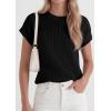 image:imagePRETTYGARDEN Womens 2026 Spring Fashion Sweater Vest Business Casual Crochet Tops Cap Sleeve Knit Shirt Beach Summer OutfitsBlack