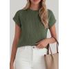 image:imagePRETTYGARDEN Womens 2026 Spring Fashion Sweater Vest Business Casual Crochet Tops Cap Sleeve Knit Shirt Beach Summer OutfitsGreen