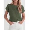image:imagePRETTYGARDEN Womens 2026 Spring Fashion Sweater Vest Business Casual Crochet Tops Cap Sleeve Knit Shirt Beach Summer OutfitsGreen