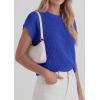 image:imagePRETTYGARDEN Womens 2026 Spring Fashion Sweater Vest Business Casual Crochet Tops Cap Sleeve Knit Shirt Beach Summer OutfitsRoyal Blue