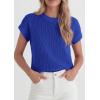 image:imagePRETTYGARDEN Womens 2026 Spring Fashion Sweater Vest Business Casual Crochet Tops Cap Sleeve Knit Shirt Beach Summer OutfitsRoyal Blue