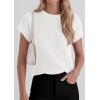 image:imagePRETTYGARDEN Womens 2026 Spring Fashion Sweater Vest Business Casual Crochet Tops Cap Sleeve Knit Shirt Beach Summer OutfitsWhite