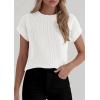 image:imagePRETTYGARDEN Womens 2026 Spring Fashion Sweater Vest Business Casual Crochet Tops Cap Sleeve Knit Shirt Beach Summer OutfitsWhite
