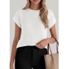 image:imagePRETTYGARDEN Womens 2026 Spring Fashion Sweater Vest Business Casual Crochet Tops Cap Sleeve Knit Shirt Beach Summer OutfitsWhite