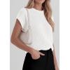 image:imagePRETTYGARDEN Womens 2026 Spring Fashion Sweater Vest Business Casual Crochet Tops Cap Sleeve Knit Shirt Beach Summer OutfitsWhite