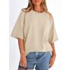 image:imagePRETTYGARDEN Womens 2026 Spring Going Out Tops Casual Short Sleeve Crewneck Loose Fit Basic Oversized T Shirts Summer OutfitsApricot