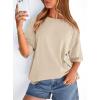 image:imagePRETTYGARDEN Womens 2026 Spring Going Out Tops Casual Short Sleeve Crewneck Loose Fit Basic Oversized T Shirts Summer OutfitsApricot