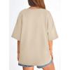 image:imagePRETTYGARDEN Womens 2026 Spring Going Out Tops Casual Short Sleeve Crewneck Loose Fit Basic Oversized T Shirts Summer OutfitsApricot