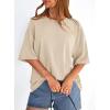 image:imagePRETTYGARDEN Womens 2026 Spring Going Out Tops Casual Short Sleeve Crewneck Loose Fit Basic Oversized T Shirts Summer OutfitsApricot