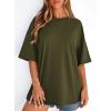 image:imagePRETTYGARDEN Womens 2026 Spring Going Out Tops Casual Short Sleeve Crewneck Loose Fit Basic Oversized T Shirts Summer OutfitsArmy Green