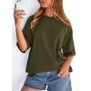image:imagePRETTYGARDEN Womens 2026 Spring Going Out Tops Casual Short Sleeve Crewneck Loose Fit Basic Oversized T Shirts Summer OutfitsArmy Green