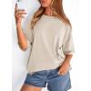 image:imagePRETTYGARDEN Womens 2026 Spring Going Out Tops Casual Short Sleeve Crewneck Loose Fit Basic Oversized T Shirts Summer OutfitsBeige
