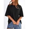 image:imagePRETTYGARDEN Womens 2026 Spring Going Out Tops Casual Short Sleeve Crewneck Loose Fit Basic Oversized T Shirts Summer OutfitsBlack